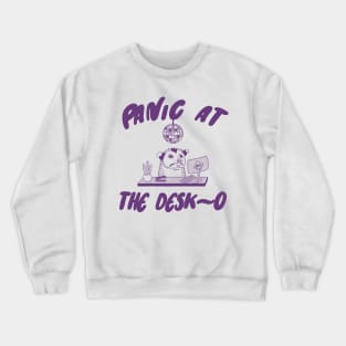 Panic at the Desk-o Opossum Shirt, Weird Opossum Meme Crewneck Sweatshirt